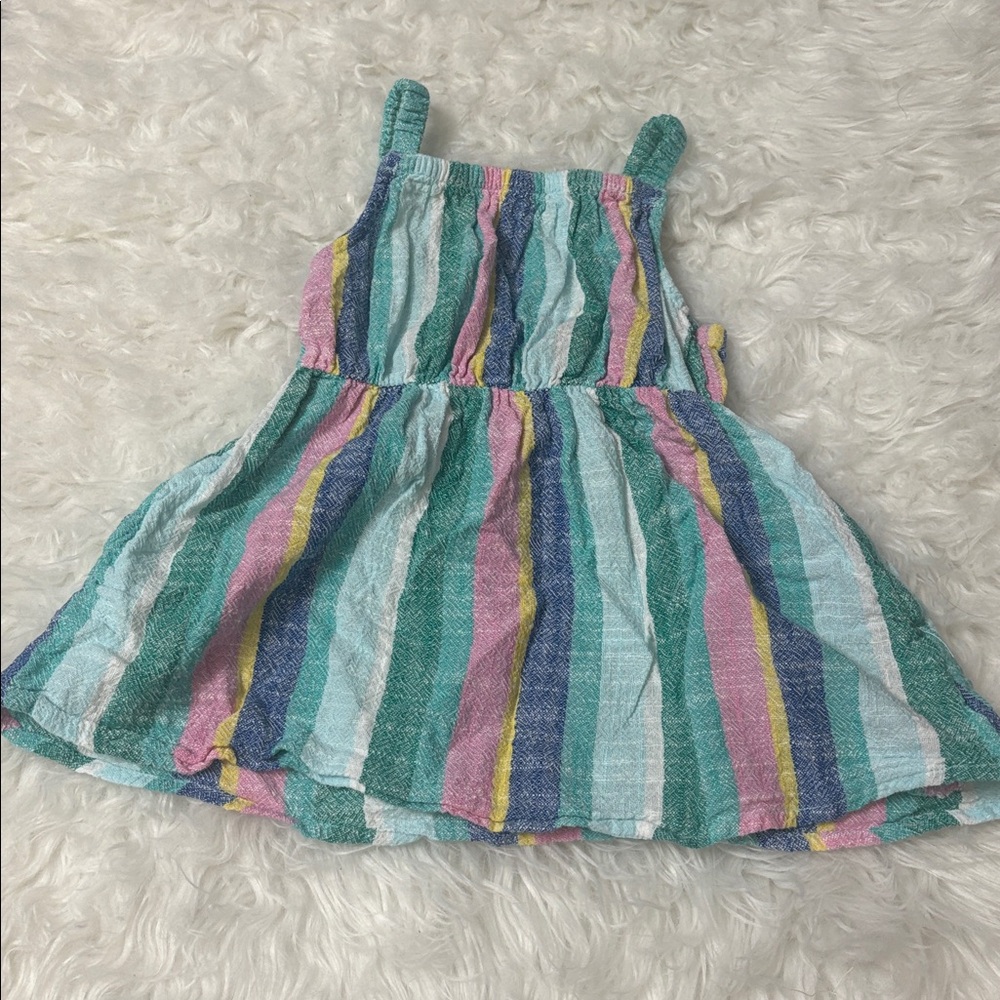 Cat & Jack Striped Multi Color Dress Size 18M